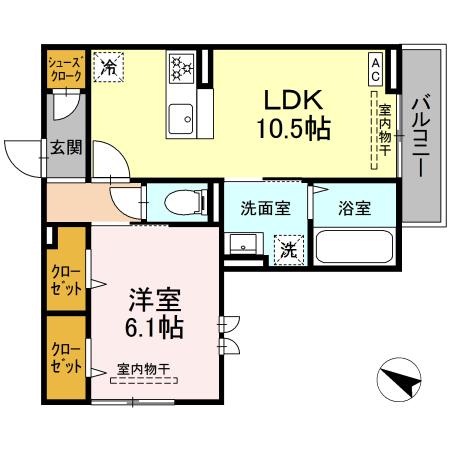 Pear Residence 203号室 間取り