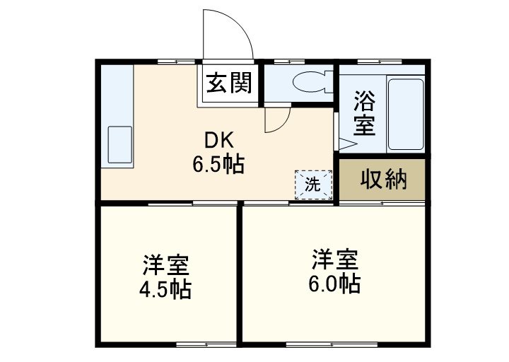 大山ハイツ 201号室 間取り