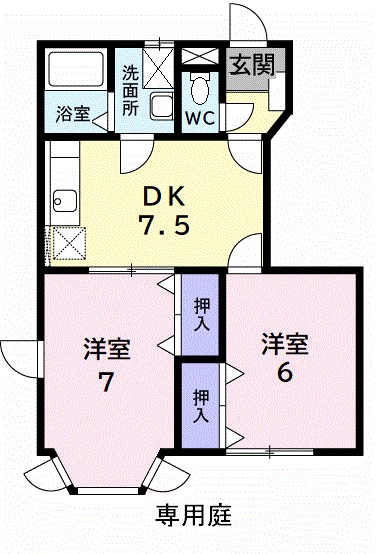 ドリーム宮久保Ⅱ番館 102号室 間取り