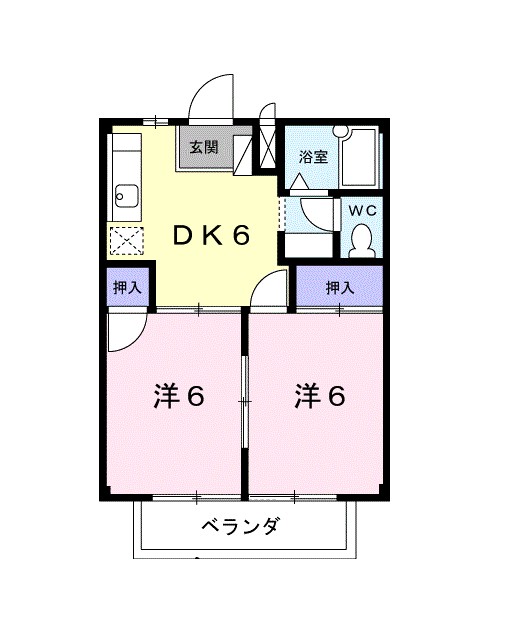 平成ハイツ 202号室 間取り