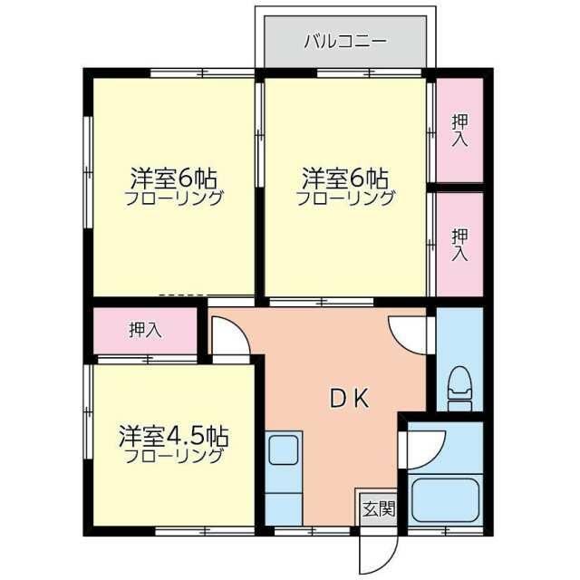 アカデミアハウス 201号室 間取り