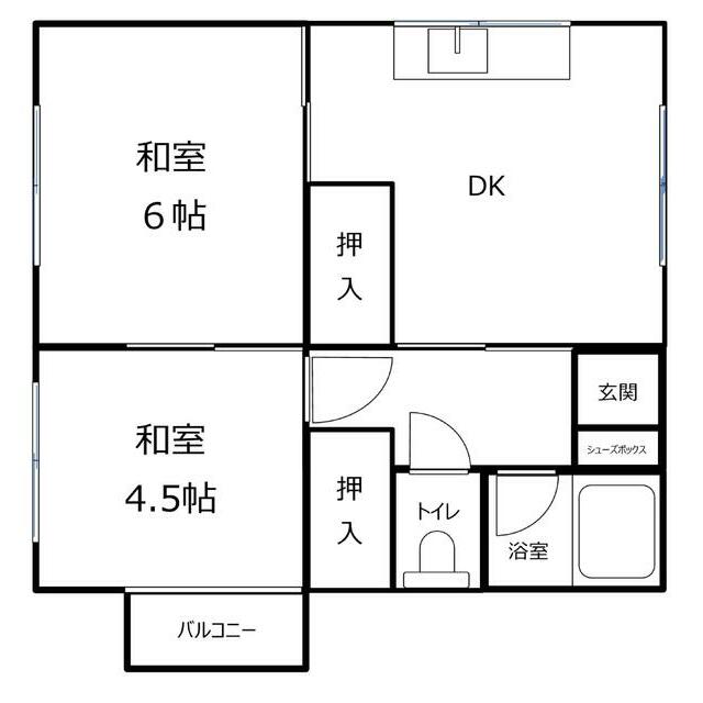 相澤コーポ 1階号室 間取り