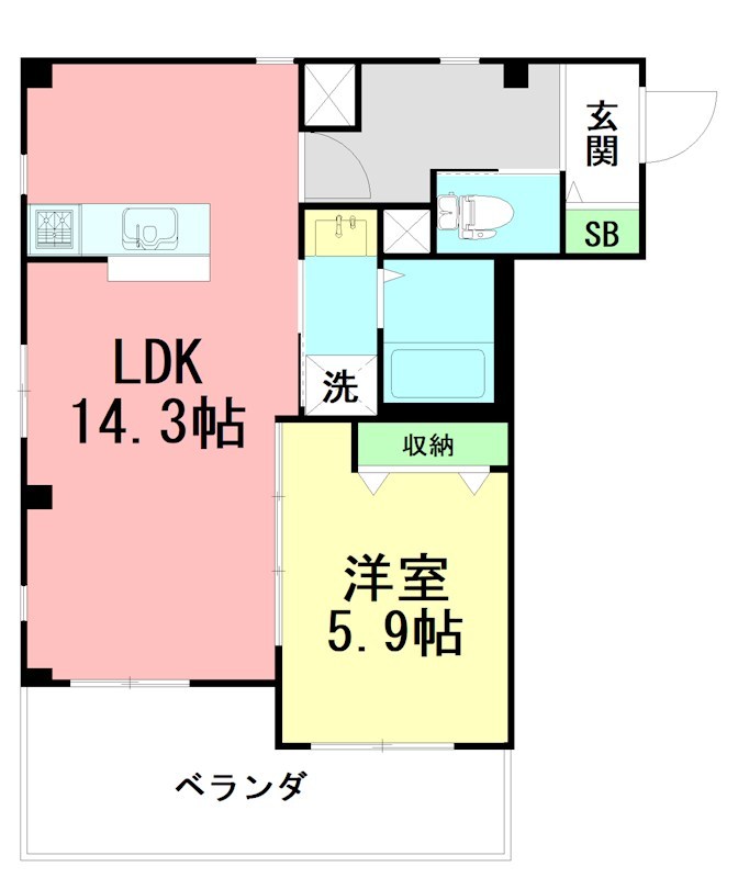 （仮称）南藤沢メゾン  401号室 間取り