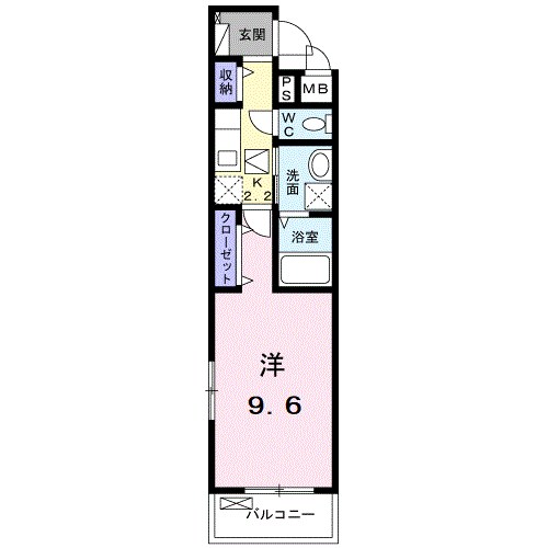 オーブ 106号室 間取り