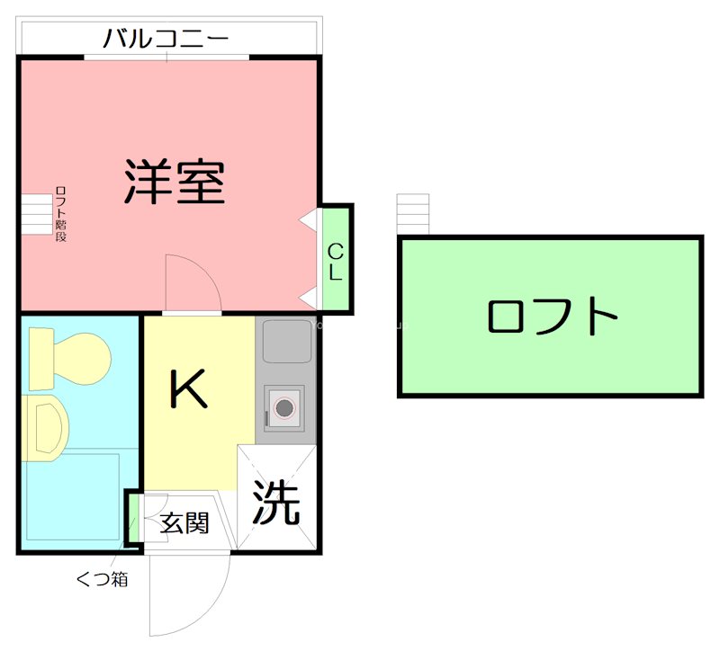 エクレールＫ－６ 204号室 間取り