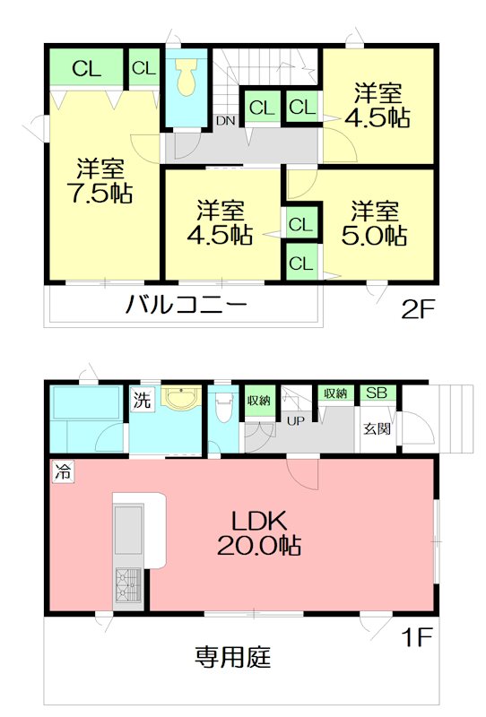 クレイドルガーデン小田原市小竹　第９　１号棟 間取り