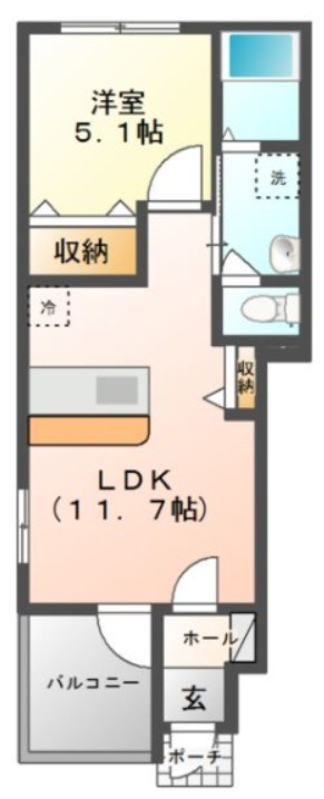 ホームグロー 101号室 間取り