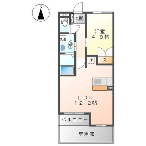 スカイエム 103号室 間取り