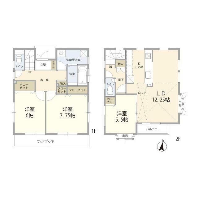 平塚市黒部丘戸建（０２０８０８） 間取り