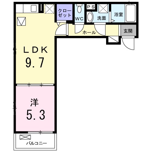 ハレクラニ 103号室 間取り