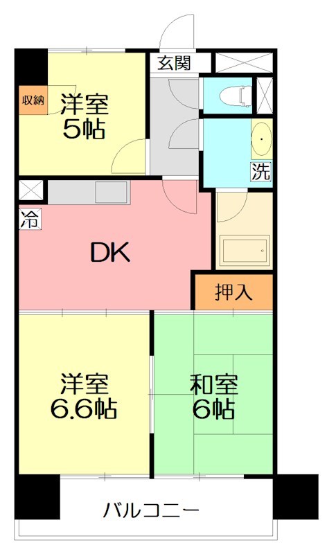 ピア八千代町 702号室 間取り