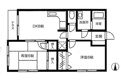 コーポ小林 A203号室 間取り