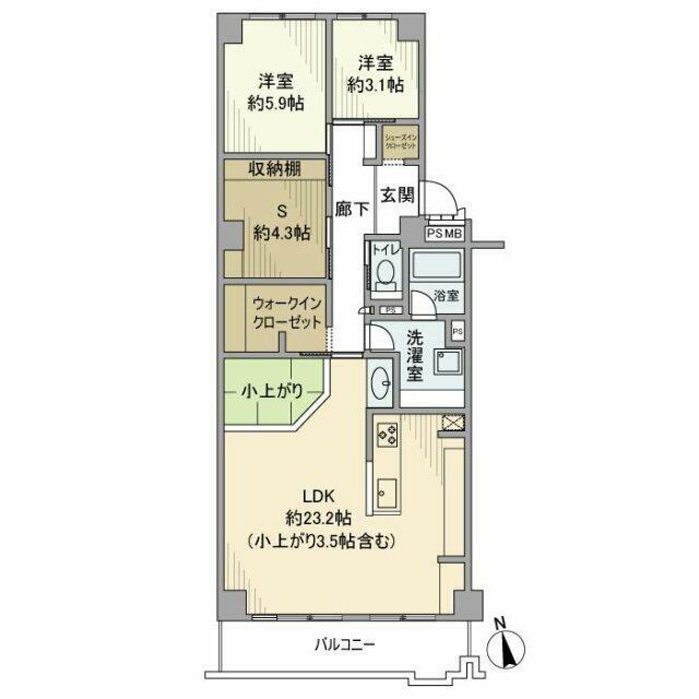 戸塚ハイライズ 821号室 間取り