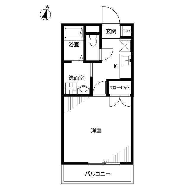 アンプルール　フェール　ブゥルジョン 202号室 間取り