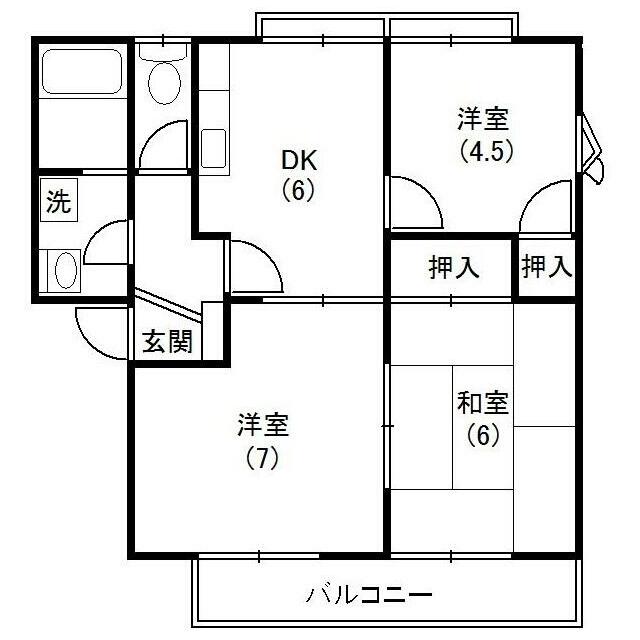 フレグランセＡ 202号室 間取り