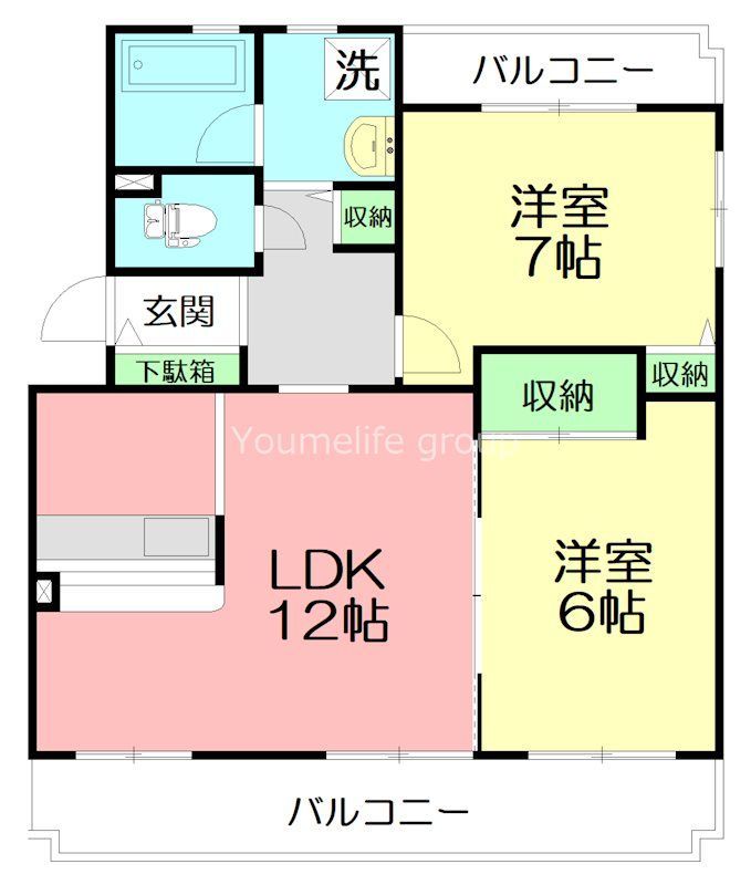 プリムローズ東原 101号室 間取り