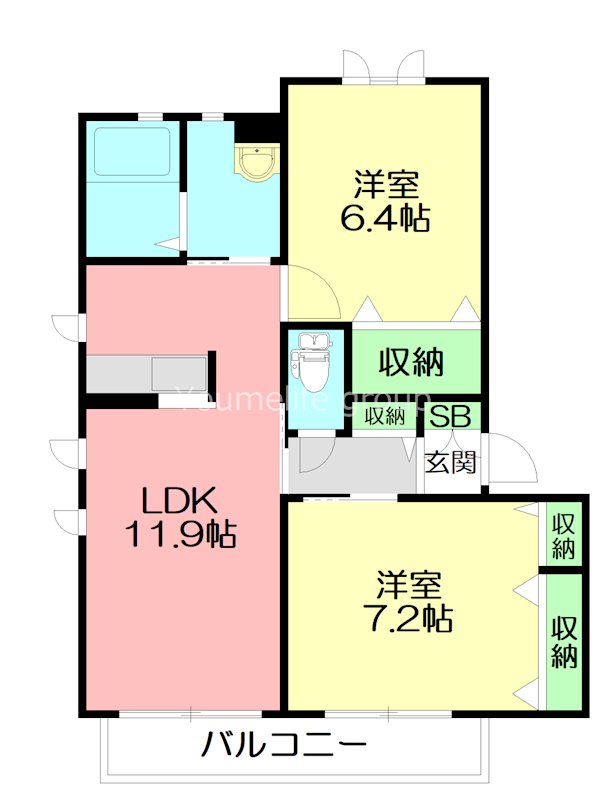 湘南アイランド　Ｂ 00202号室 間取り