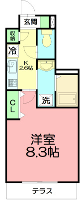 メゾンイナモト 202号室 間取り