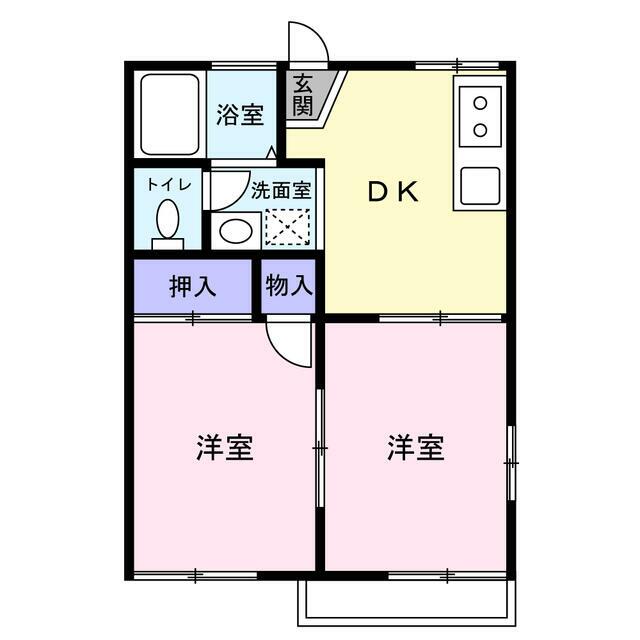 エコーハイツ 202号室 間取り