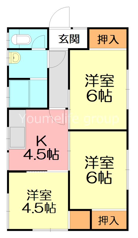 林平野貸家３号 間取り