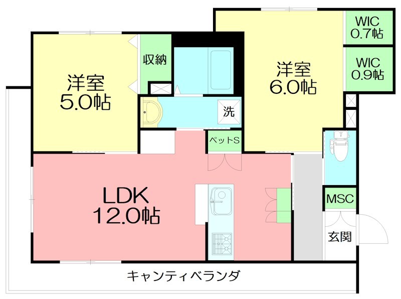 リベルテ・サンクーラ  201号室 間取り