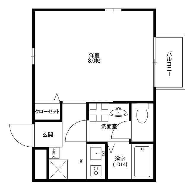 アムール　シュシュⅡ 104号室 間取り