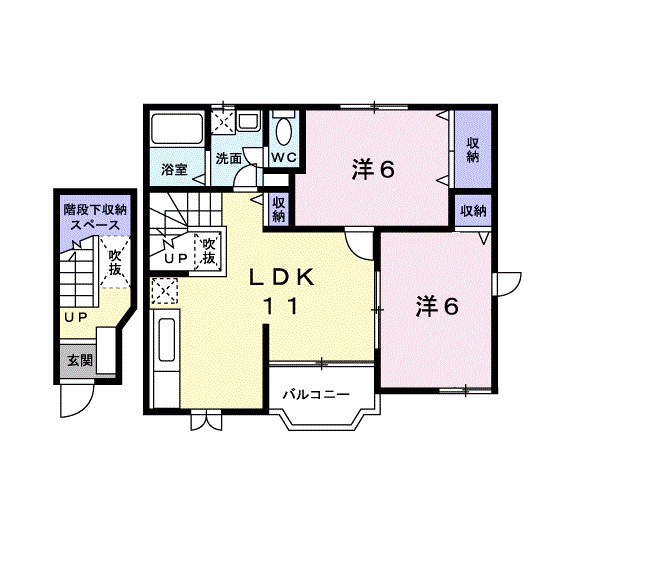コスモスＢ 203号室 間取り