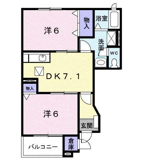 ソレアード湘南Ａ 102号室 間取り