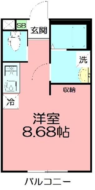 PIAA湘南東海大 202号室 間取り