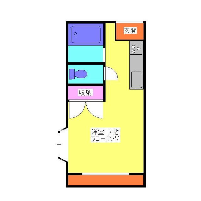 コスモハイムⅠ 202号室 間取り