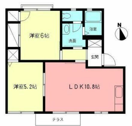 湘南高麗ハイツⅢ 202号室 間取り