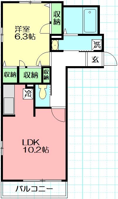 ソレアードみかみ 103号室 間取り