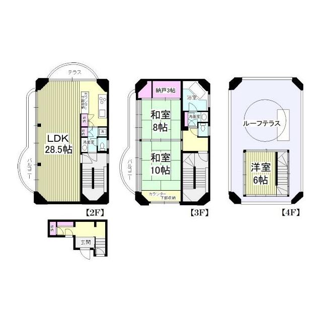 片瀬海岸３丁目ビル 2-4号室 間取り