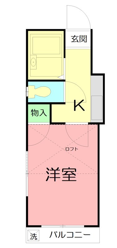 レオパレスブランカ 0204号室 間取り