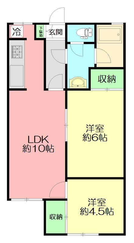 ロードリーＴ・Ⅰ 105号室 間取り