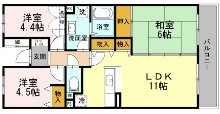 Bellevue壱番館 416号室 間取り