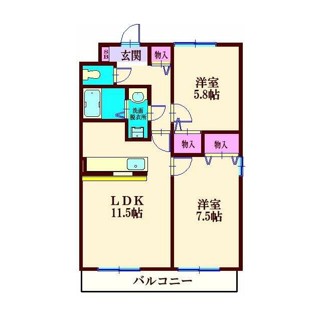 アビタ鵠沼 101号室 間取り