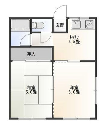 ツカサフラット 202号室 間取り