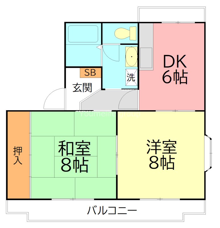 コンチェルト 303号室 間取り