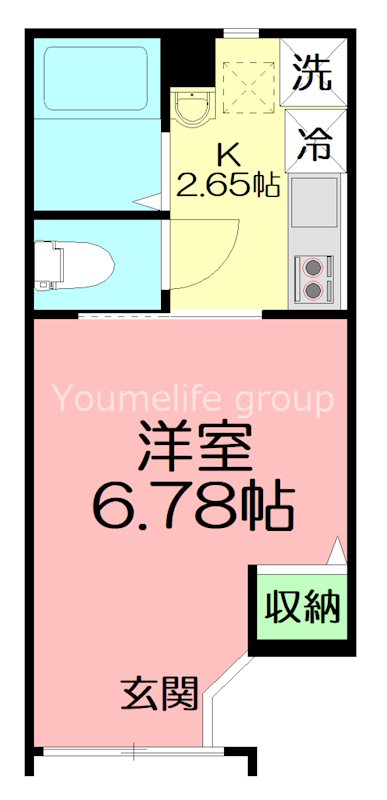 グラスプラス栄町Ⅱ 101号室 間取り