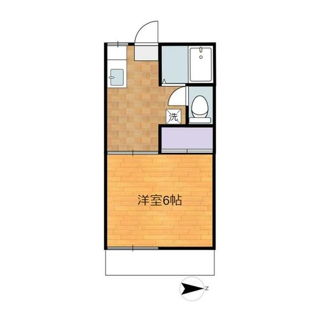 マルマツハイツ 1-B号室 間取り