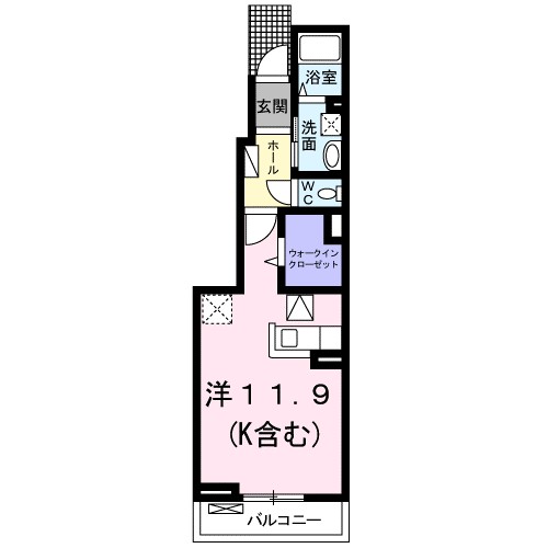プラシード湘南 102号室 間取り