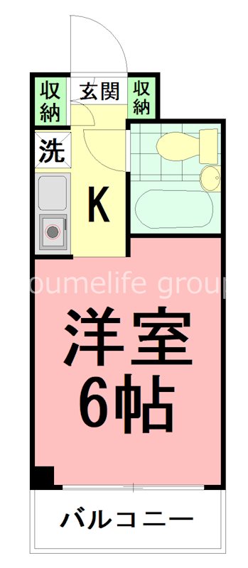 ベルメゾン 608号室 間取り