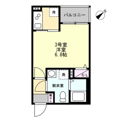 ベイルーム相模が丘 103号室 間取り