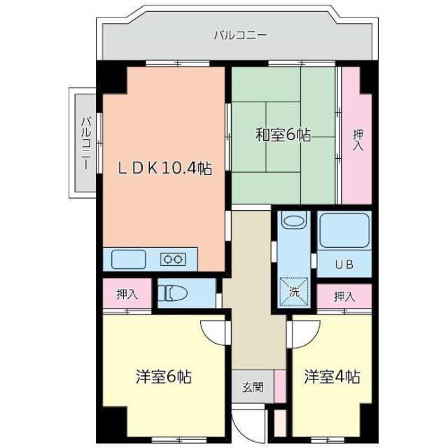 コスモＡｏｉ長後Ⅲ 405号室 間取り