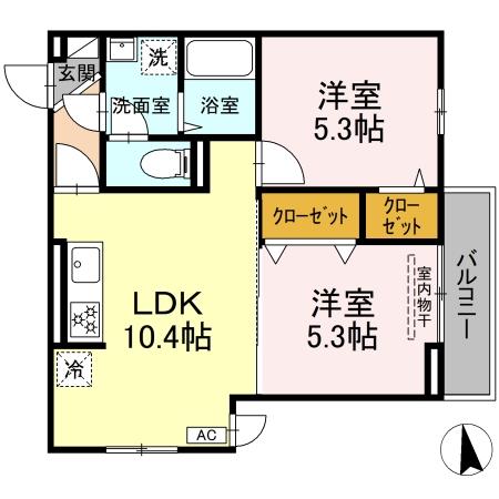レンブランサ大船 201号室 間取り