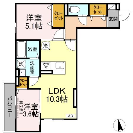 レンブランサ大船 303号室 間取り