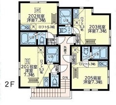 ユナイト洋光台パリピーピクサー 202号室 間取り