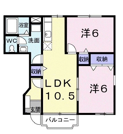 エステート本屋敷 103号室 間取り