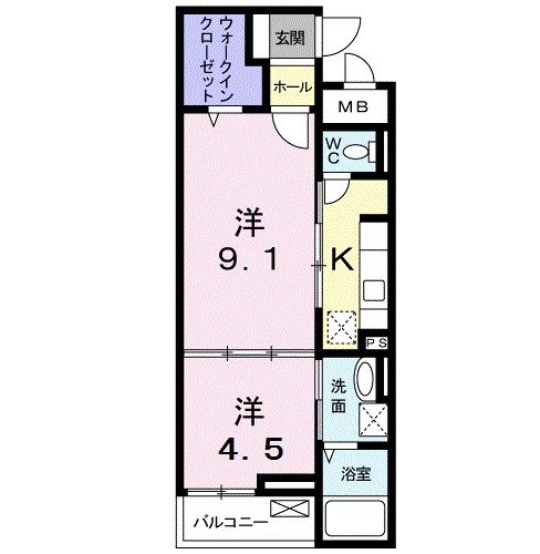 ラ　フエンテ 107号室 間取り